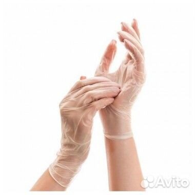 Перчатки виниловые S, M, L, XL