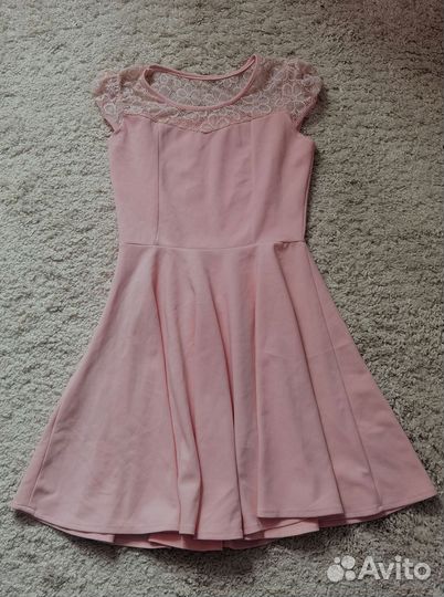 Летнее платье пыльная роза 44 46