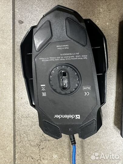 Игровая клавиатура и мышь с ковриком defender