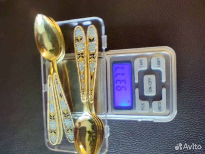 Серебряные ложки с эмалью,посуда