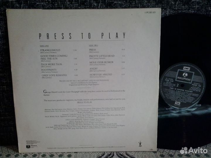 Виниловая пластинка Paul McCartney (press to play)
