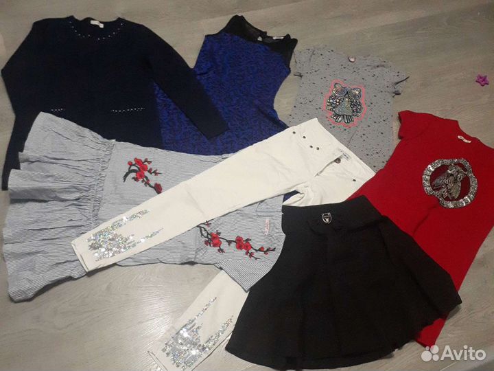 Вещи для девочки 128 134 140