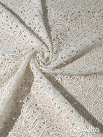 Кружево молочное для тренча/ платья/юбки (Италия)