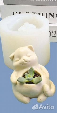 Силиконовая форма кашпо кот, слоник,единорог