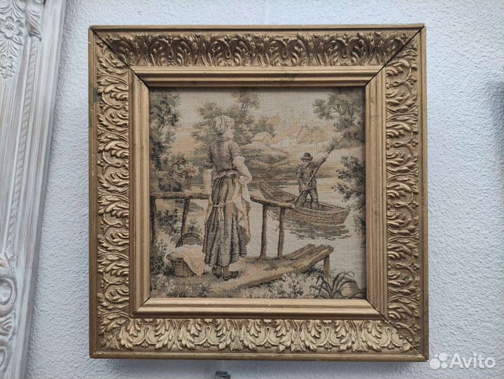 Картина гобелен старая