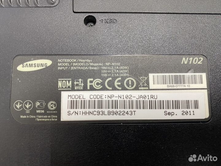Ноутбук Samsung NP-N102