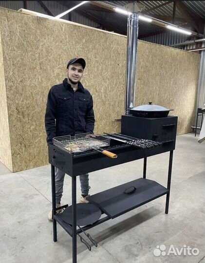 Мангал подарочный с печью под казан