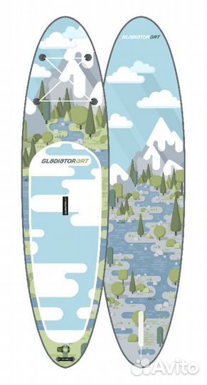 SUP Board gladiator ART 10.8 голубой