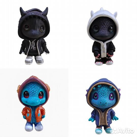 Маленький динозаврик из смолы