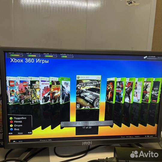 Xbox 360 slim freeboot + игры + 2 геймпада