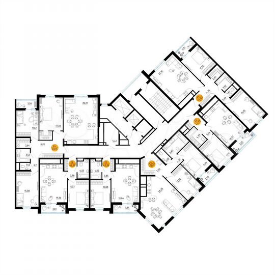 2-к. квартира, 72,8 м², 16/25 эт.