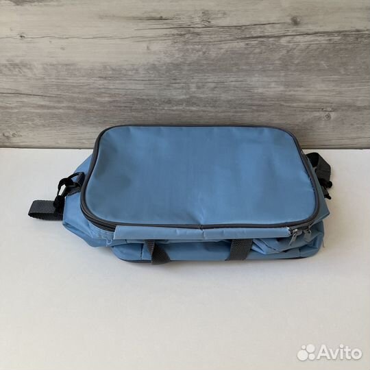 Складная Термосумка с плечевым ремнём (голубая)