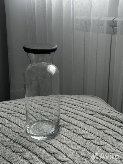 Декантер графин стеклянный с крышкой - 1260 мл