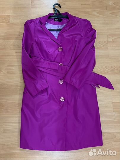 Плащ осенний женский 46 фуксия