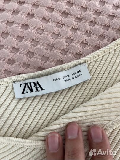 Трикотажное платье Zara на одно плечо