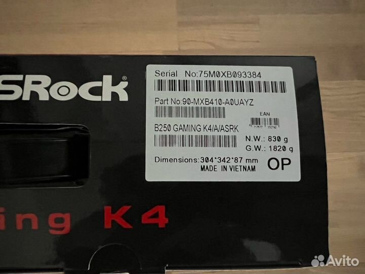 Материнская плата ASrock Fatal1ty B250 Gaming K4