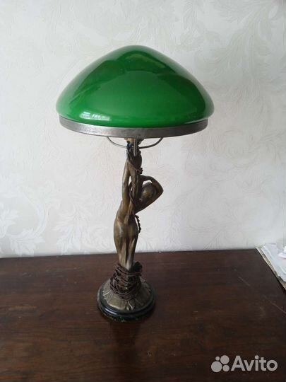 Лампа настольная Зеленый плафон
