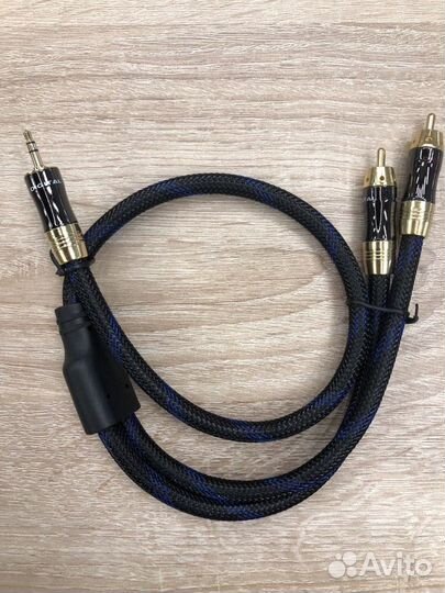 Hi-Fi кабель 2RCA-Jack 3.5мм (1м)