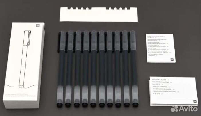 Набор гелевых ручек Xiaomi (mjzxb02WC) 10шт, Black