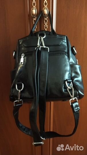 Рюкзак женский кожаный черный