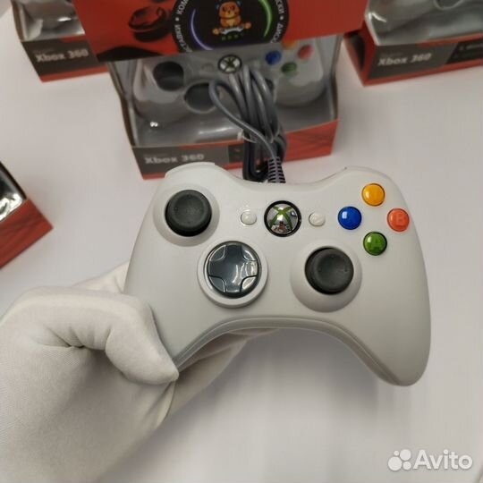 Геймпад xbox 360 проводной белый новый