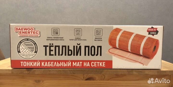 Электрический теплый пол DaewooEnertec 3м². Монтаж