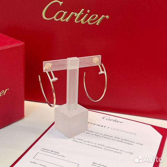 Cartier серьги из золота 750 пробы и бриллиантов