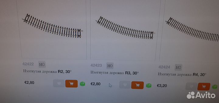 Модели1.87 Рельсы. стрелки и деревья елки трава ку