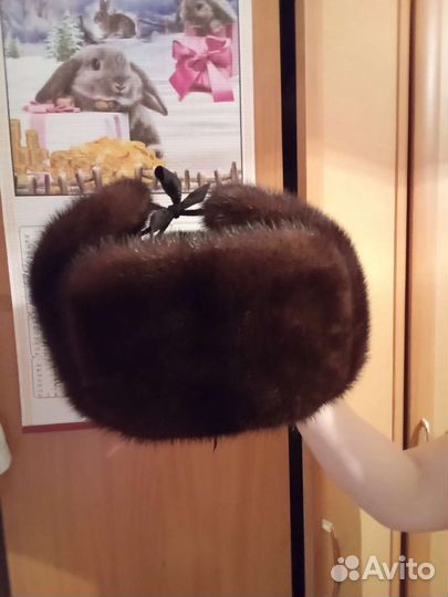 Норковая шапка мужская 60 размер
