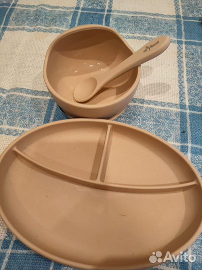 Набор детской силиконовой посуды my youmi