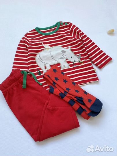 Комплект Frugi лонгслив/ штаны/ колготки 62-68 см