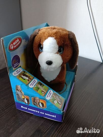 Интерактивная собака на поводке