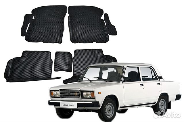 Коврики Ева Эва EVA Классика с бортами черные