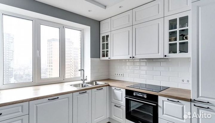 Угловая кухня с мдф фасадами