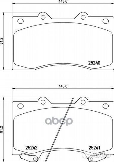 Колодки тормозные дисковые перед NP2018 NIS
