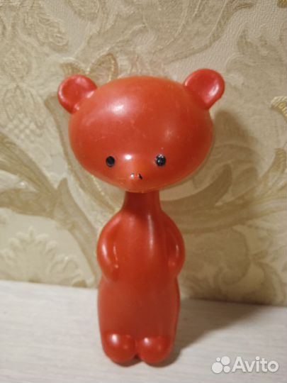 Игрушка СССР медведь пластик