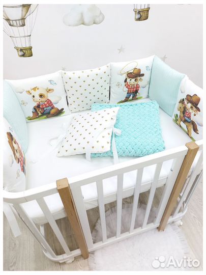 Бортики в детскую кроватку новые