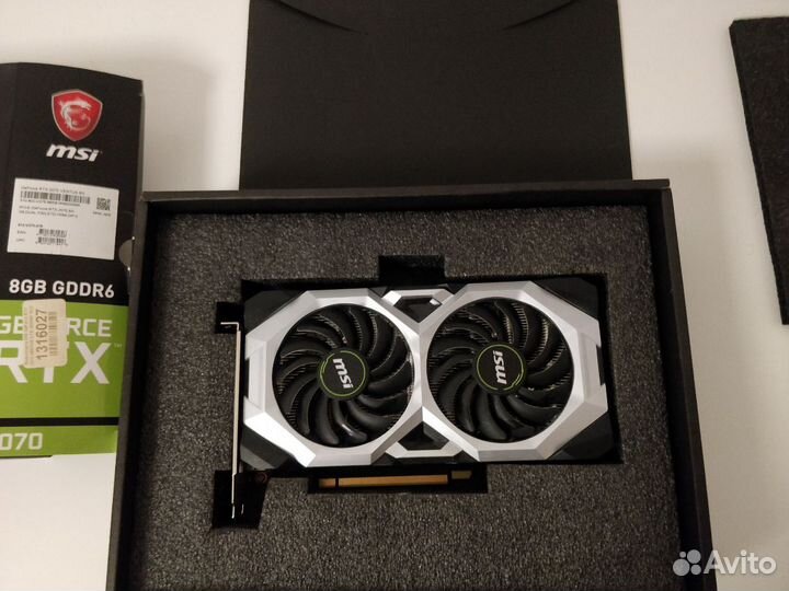 Видеокарта MSI RTX 2070 Ventus 8G