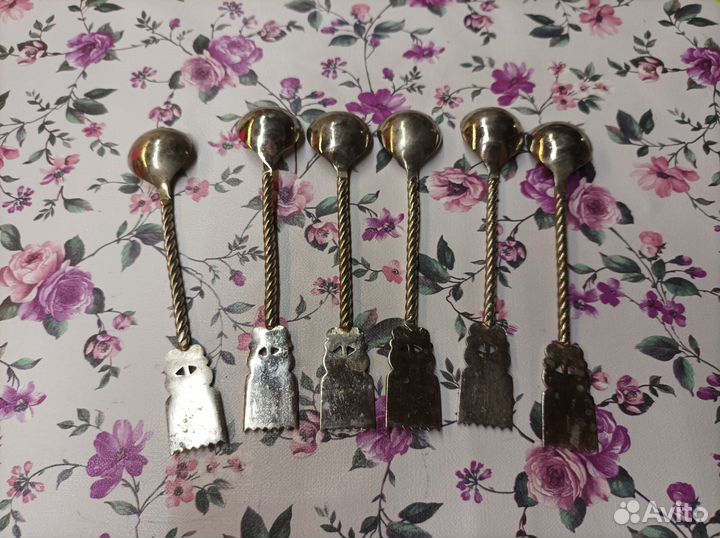 Чайные ложки эмаль с оленем, СССР