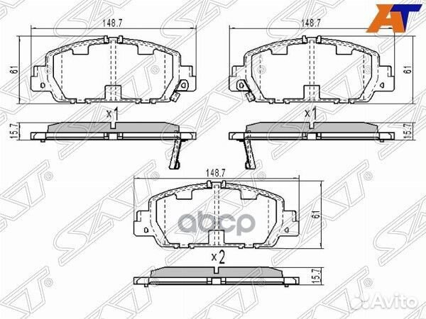 Колодки тормозные перед honda accord viii/ veze
