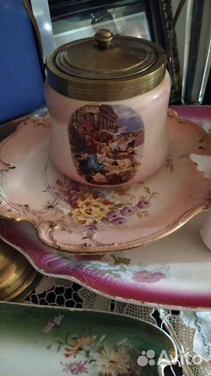 Старинная сахарница фарфор 19век