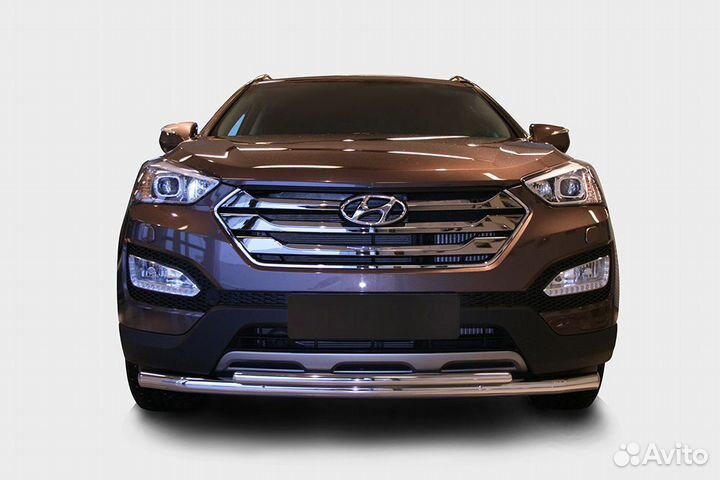 Защита переднего бампера дуга Hyundai Santa Fe