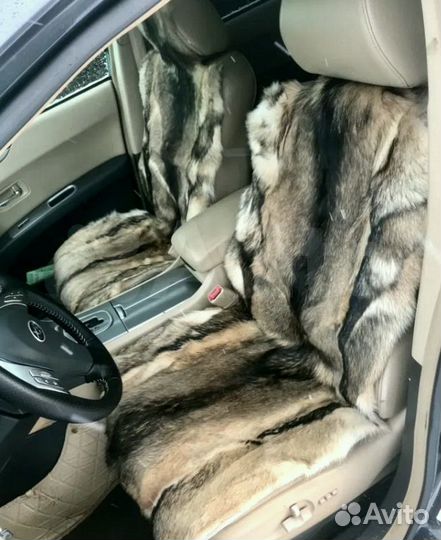 Меховые накидки из натурального волка для сиденья