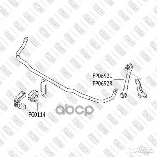 Втулка стабилизатора переднего FG0114 fixar