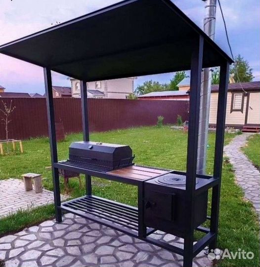 Мангал с крышей