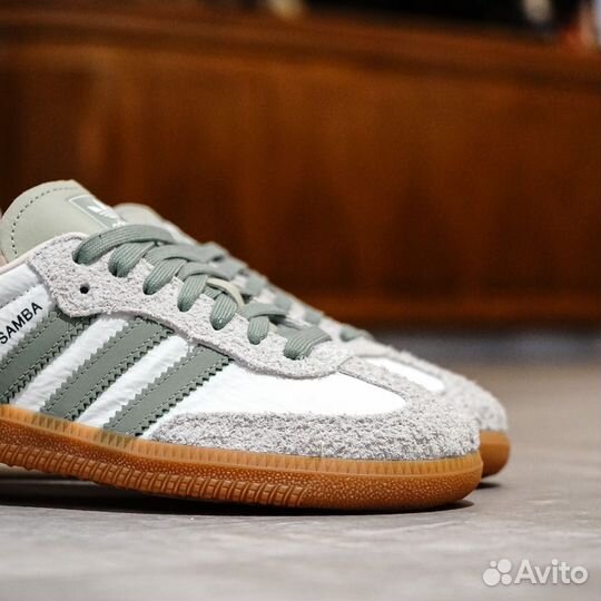 Adidas Samba OG - white silver green