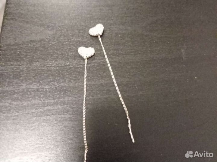 Серьги серебро новые