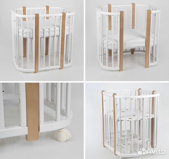 Детская кроватка трансформер с маятником