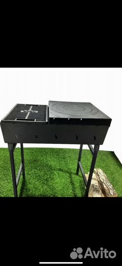 Мангал, решетка чугун, кольца комплект