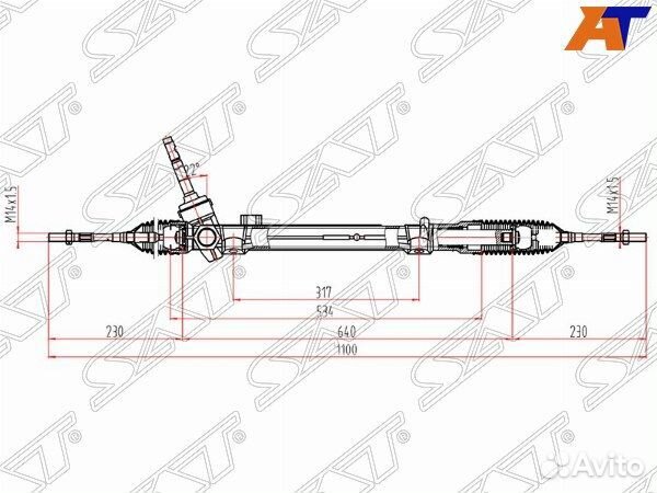 Рейка рулевая nissan X-trail